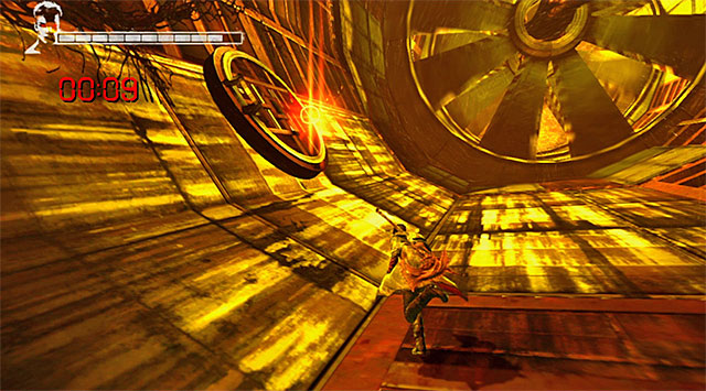 Again stay at the edge and start using Angel Pull supporting yourself with Angel Boost - Escape from the tunnel - 6: Secret Ingredient - DMC: Devil May Cry - Game Guide and Walkthrough