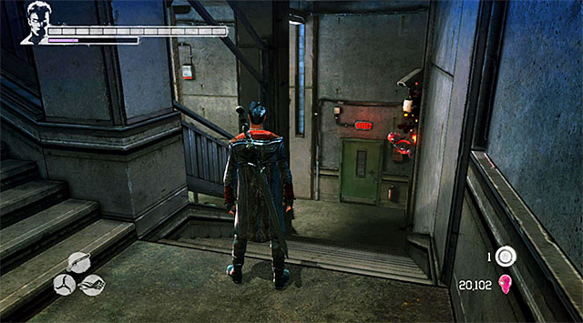 After getting to the staircase, head for lower floors to find a Lost Soul and Small Vital Star - Exploring the towers ground floor - 16: The Plan - DMC: Devil May Cry - Game Guide and Walkthrough