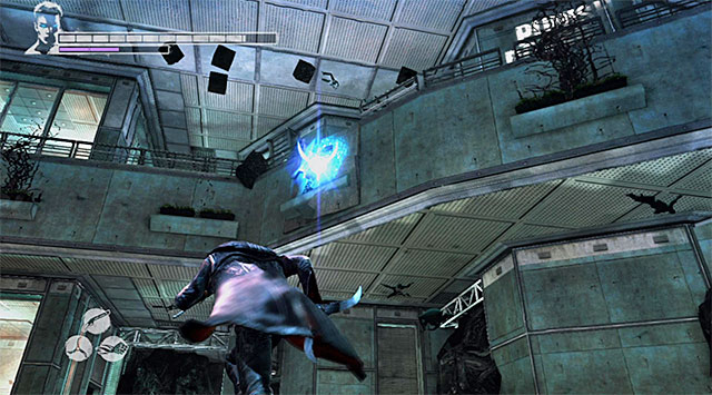 Search the vicinity, ignoring an elevator from which a white light is spreading - Exploring the 87th floor - 16: The Plan - DMC: Devil May Cry - Game Guide and Walkthrough