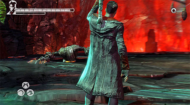 Both paths lead to a very big platform (screen above) - Going through the first part of the Furnace of Souls - 17: Furnace of Souls - DMC: Devil May Cry - Game Guide and Walkthrough