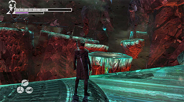 Only then go to the platforms (screen above) and resume climbing - Going through the second part of the Furnace of Souls - 17: Furnace of Souls - DMC: Devil May Cry - Game Guide and Walkthrough