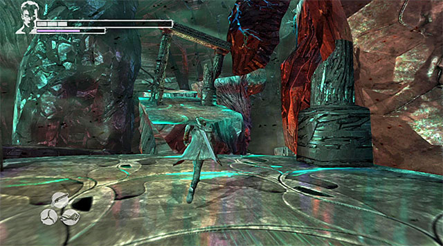 Return to the platform where youve fought a group of monsters and continue climbing (screen above) - Going through the second part of the Furnace of Souls - 17: Furnace of Souls - DMC: Devil May Cry - Game Guide and Walkthrough