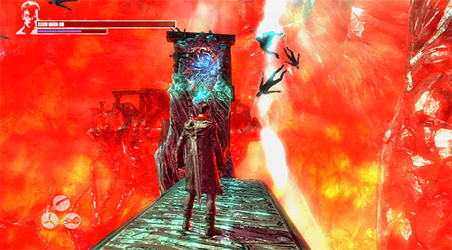 Then move forward through a small bridge - Going through the second part of the Furnace of Souls - 17: Furnace of Souls - DMC: Devil May Cry - Game Guide and Walkthrough