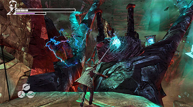 After landing look for a second Boost Ring and use it - Going through the second part of the Furnace of Souls - 17: Furnace of Souls - DMC: Devil May Cry - Game Guide and Walkthrough