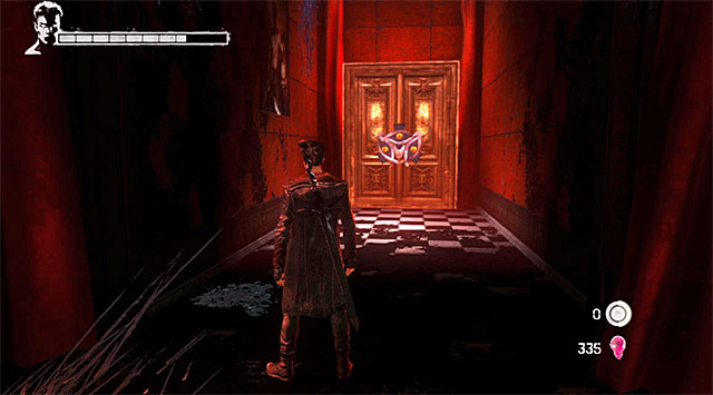 DOOR 1/1 (required Copper Key; bonus mission Air Brawl) - You run into door while exploring a funfair, just before approaching a big mirror and Hunters appearance - Mission 1: Found - Secret Doors - DMC: Devil May Cry - Game Guide and Walkthrough