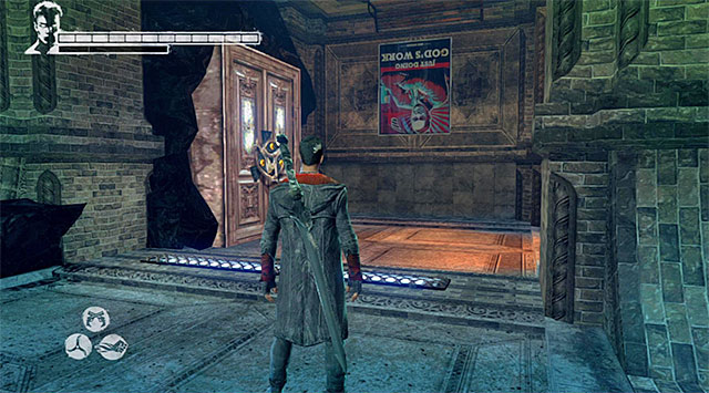 DOOR 1/2 (required Copper Key; bonus mission A Taste of Heaven) - Door is in the secret area nearby the place where the mission begins - Mission 8: Eyeless - Secret Doors - DMC: Devil May Cry - Game Guide and Walkthrough