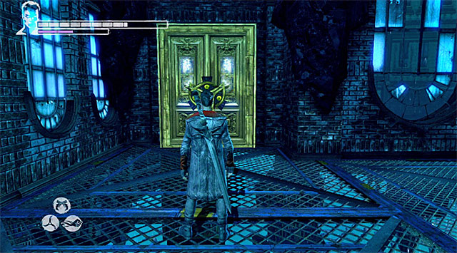 DOOR 1/1 (required Gold Key; bonus mission Subsistence) - Door is in the warehouse where you have the last battle in ninth mission - Mission 9: Devil Inside - Secret Doors - DMC: Devil May Cry - Game Guide and Walkthrough