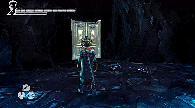 DOOR 1/1 (required Argent Key; bonus mission Colossal Triumph) - Door can be found during searching an area connected with the second generator (on the left from vaults door) - Mission 18: Demons Den - Secret Doors - DMC: Devil May Cry - Game Guide and Walkthrough