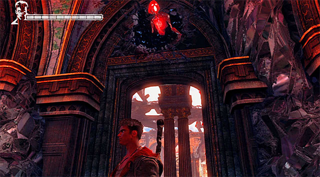 SOUL 5/9 - SOUL is over the door in the main hall of the mansion, which you destroy with an Arbiter - Mission 2: Home Truths - Lost Souls - DMC: Devil May Cry - Game Guide and Walkthrough