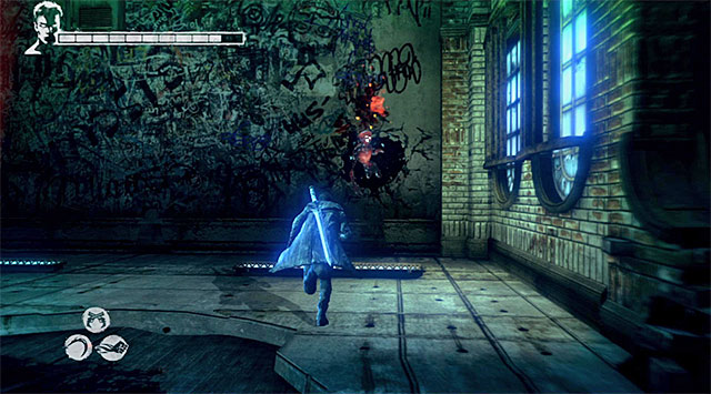 SOUL 7/8 - Soul can be found just after you get onto a lower level - Mission 7: Overturn - Lost Souls - DMC: Devil May Cry - Game Guide and Walkthrough