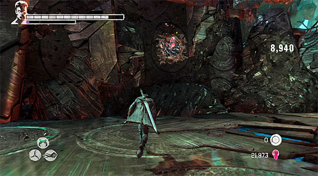 SOUL 2/5 - Soul can be found if you choose a right path during a first part of going through the Furnace of Souls - Mission 17: Furnace of Souls - Lost Souls - DMC: Devil May Cry - Game Guide and Walkthrough