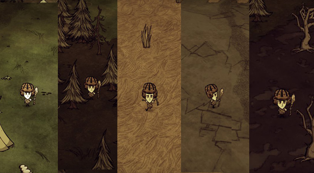 Maps in Don't Starve are created randomly, in every scenery, a different type of resources can be found - Scenery types - Gameplay basics - Dont Starve - Game Guide and Walkthrough