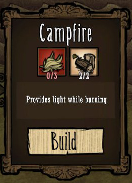 Your next task is to collect resources for a small Campfire - Day one - The adventure begins - Dont Starve - Game Guide and Walkthrough