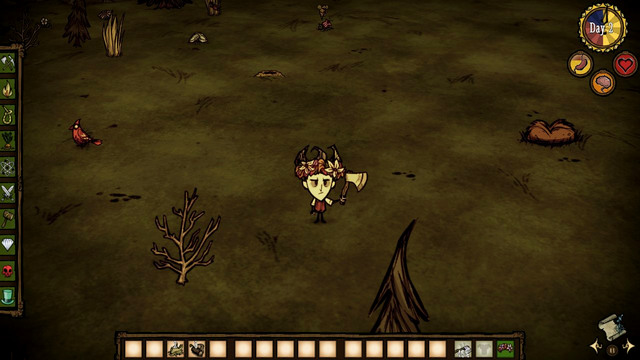 It is also a good idea to collect Flowers, as every 12 Petals can be used to create a Garland which increases your sanity level - Day one - The adventure begins - Dont Starve - Game Guide and Walkthrough
