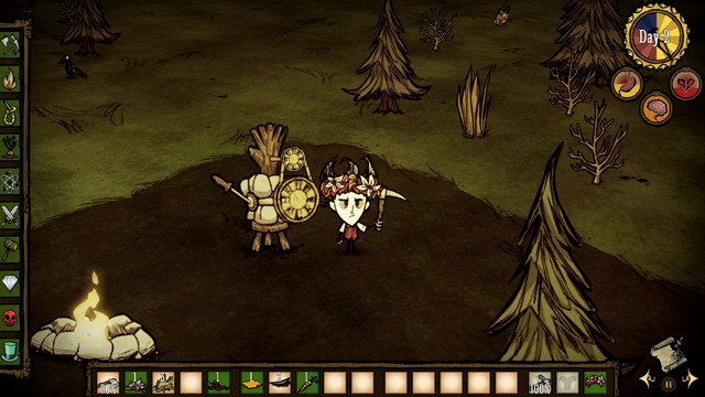With the remaining four, you are going to build a Science Machine, available in the Science tab - Day two - The adventure begins - Dont Starve - Game Guide and Walkthrough