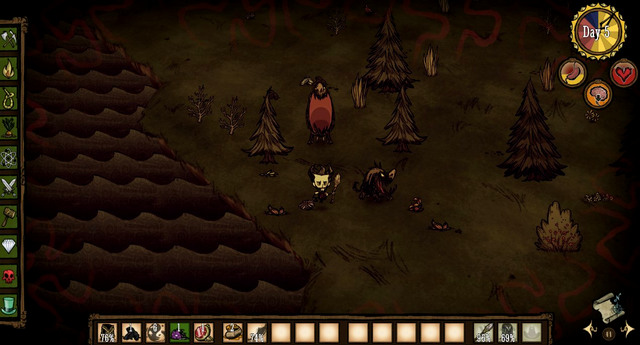 After you build a Fire Pit and a Science Machine You will have to work some more on your camp - Camp defense - Setting up a camp - Dont Starve - Game Guide and Walkthrough