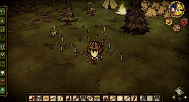 In the same way as the Berry Bush, you can plant Saplings and Grass - Seedlings - How to get food - Dont Starve - Game Guide and Walkthrough