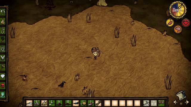 Start learning how to hunt by catching several rabbits - Hunting - How to get food - Dont Starve - Game Guide and Walkthrough