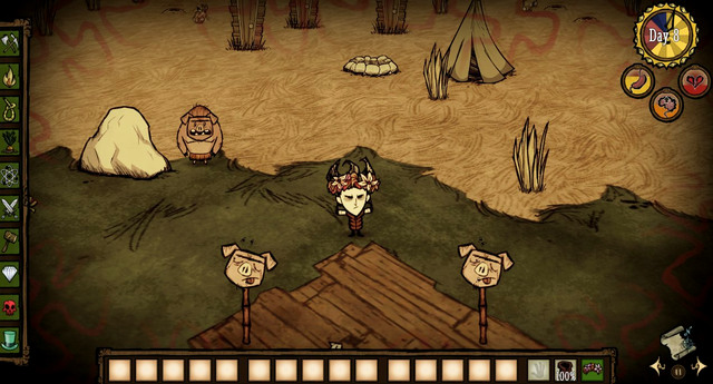 Along with the feeling of satisfaction, you will also receive 8x Meat this way, as well as 1x Koalefant Trunk - Hunting - How to get food - Dont Starve - Game Guide and Walkthrough