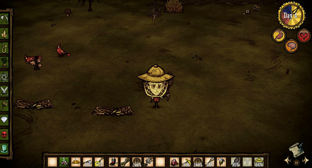 To catch one, you need to set the trap where you have noticed the bird and spill some Seeds on it - Raising animals - How to get food - Dont Starve - Game Guide and Walkthrough