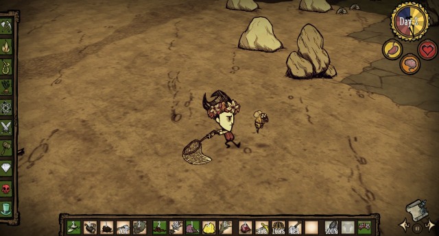If you come armed with a Bug Net, Bees are an easy target - Raising animals - How to get food - Dont Starve - Game Guide and Walkthrough