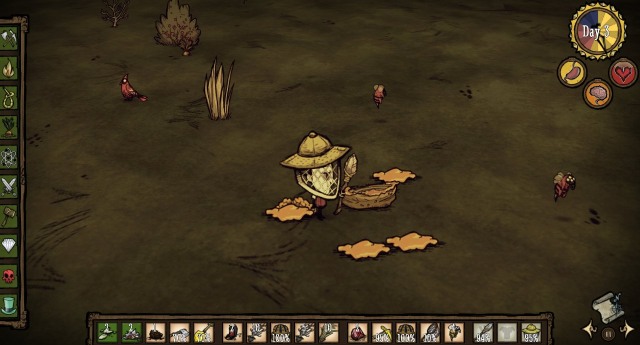 After you come back to the spot, destroy the hive before the blood thirsty insects catch up with you - Raising animals - How to get food - Dont Starve - Game Guide and Walkthrough