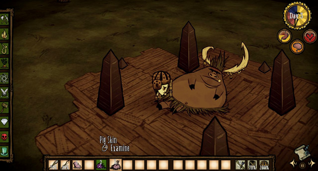 Apart from the pigs, and werepigs, you can also encounter a Pig King lying on the ground - Pigs - Dont Starve - Game Guide and Walkthrough