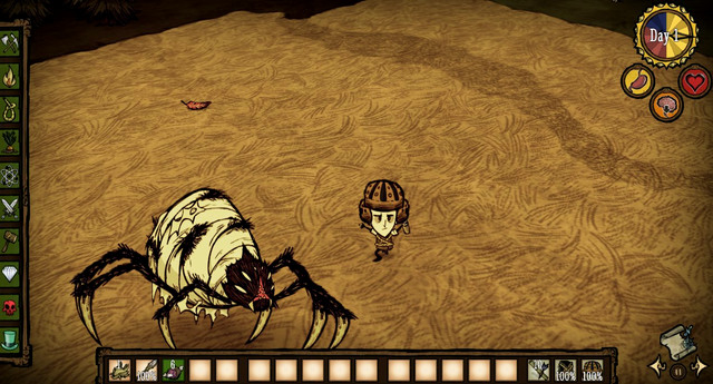 Spider Queens appear on the map if you approach an unnaturally big spider nest - Bosses - Fight - Dont Starve - Game Guide and Walkthrough