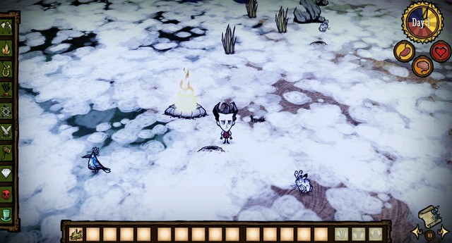 You almost always start playing Don't Starve in summer that lasts 20 days, after which 15 days of winter come - Winter - Dont Starve - Game Guide and Walkthrough
