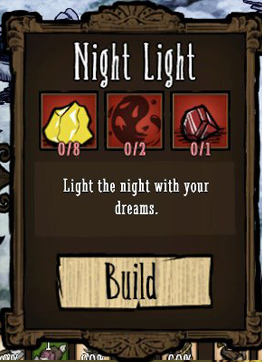 To create the Night Light you need 8x Gold Nugget, 2x Nightmare Fuel and 1x Red Gem - Magic - Dont Starve - Game Guide and Walkthrough