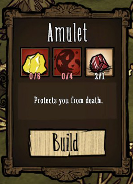 The Amulet is yet another item that can be used to bring your character back to life - Magic - Dont Starve - Game Guide and Walkthrough