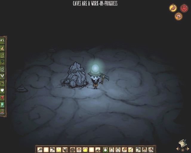 To go deeper you have to use a pickaxe. - Overall characteristics - Ruins - Dont Starve - Game Guide and Walkthrough