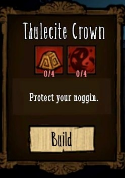 The crown will give you proper protection. - New items - A Moderately Friendly Update - Dont Starve - Game Guide and Walkthrough