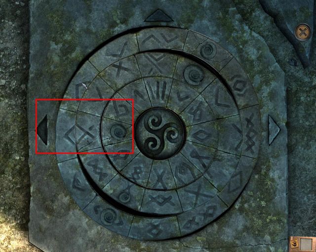 The screenshot above shows how to arrange the symbols to open the door on the left - Mysteries of the cemetery - Chapter 1: Vambery Manor - Dracula 4: The Shadow of the Dragon - Game Guide and Walkthrough