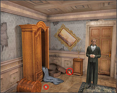 You may exit the bedroom, because you won't find any other objects of interest here - Godalming Manor II - London - Dracula: Origin - Game Guide and Walkthrough