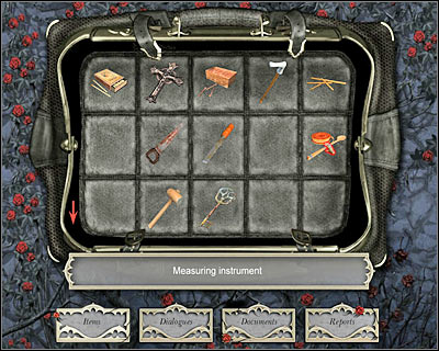 As you've probably noticed, your new tool is in the lower left corner of the screen - Godalming Manor III - London - Dracula: Origin - Game Guide and Walkthrough