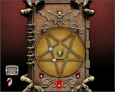The first phase of the puzzle requires you to display five symbols inside the triangles - Godalming Manor V - London - Dracula: Origin - Game Guide and Walkthrough