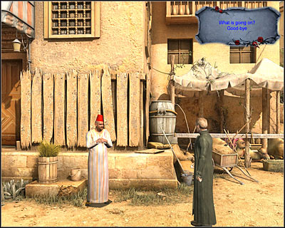 Thankfully, you won't have to spend a lot of time trying to find the healer - Marketplace #2 - Cairo - Dracula: Origin - Game Guide and Walkthrough
