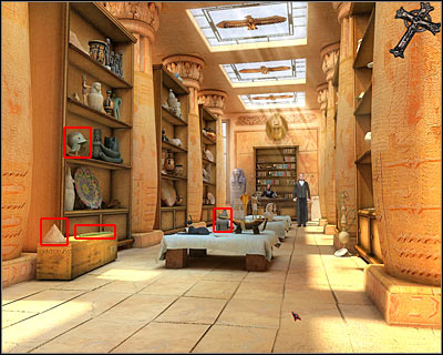 Once again, you should consider going towards the bottom of the screen, so you'll end up standing close to the entrance to the museum (screen) - Egyptian Museum - Cairo - Dracula: Origin - Game Guide and Walkthrough