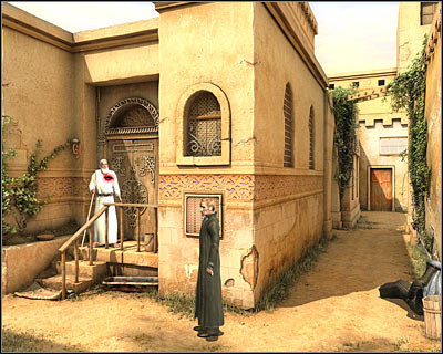 You don't have to talk to Mustapha again, because you haven't obtained any new information since the last time you've spoken to him - Marketplace #2 - Cairo - Dracula: Origin - Game Guide and Walkthrough