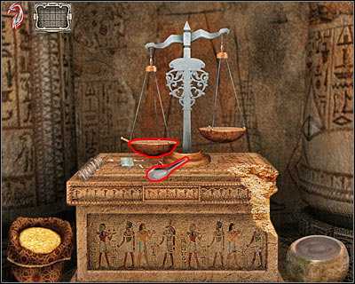 You will have to use the spoon to collect some golden powder from the lower left corner of the screen - Blood Rocks #2 II - Cairo - Dracula: Origin - Game Guide and Walkthrough