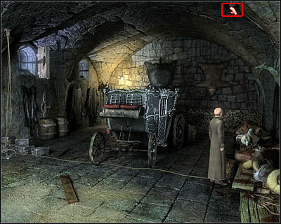 You will have to solve a simple puzzle here - Dracula's Castle I - Transylvania - Dracula: Origin - Game Guide and Walkthrough