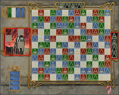 Once you've made four holes, drag the picture to the central area of the board (screen) - Dracula's Castle III - Transylvania - Dracula: Origin - Game Guide and Walkthrough