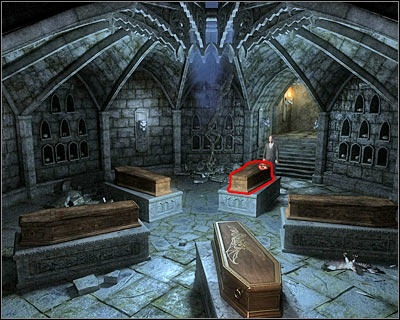 Once you've examined the top of this coffin, try opening it - Dracula's Castle IV - Transylvania - Dracula: Origin - Game Guide and Walkthrough
