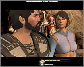 After getting out to the surface, a conversation between Thrask and Karras will automatically start #1 - Act of Mercy - p. 2 - Act I - Dragon Age II - Game Guide and Walkthrough