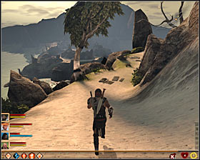 Only after eliminating Karras should you take care of the Templars and Templar Archers #1, occupying both paths leading to the caves - Act of Mercy - p. 3 - Act I - Dragon Age II - Game Guide and Walkthrough