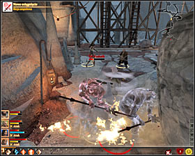 As you've noticed, the leader will be supporting the bandits from the upper balcony #1, so fighting all the enemies in this location isn't the best idea - Blackpowder Promise - Act I - Dragon Age II - Game Guide and Walkthrough