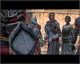 During the conversation with Cullen, you can express your views by favouring the mages or Templars - Enemies Among Us - p. 2 - Act I - Dragon Age II - Game Guide and Walkthrough