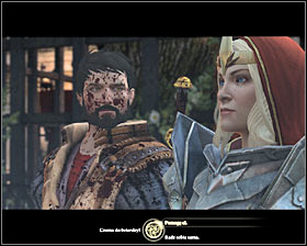 After the fight you will watch a spectacular cutscene and meet Meredith for the first time #1 (M4, 14) - Demands of the Qun - p. 2 - Act II - Dragon Age II - Game Guide and Walkthrough