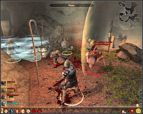 I'd suggest stopping the team once again and attracting single enemies (M63, 2) - Blackpowder Courtesy - p. 1 - Act II - Dragon Age II - Game Guide and Walkthrough
